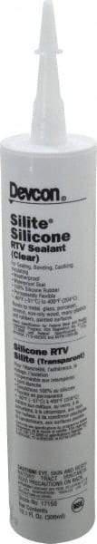 Devcon - 10.3 oz Cartridge Clear RTV Silicone Joint Sealant - -60 to 248°F Operating Temp - Top Tool & Supply