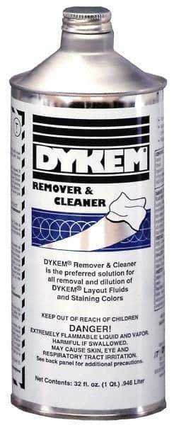 Dykem - Layout Fluid Remover and Thinner - 32 Ounce Bottle - Top Tool & Supply