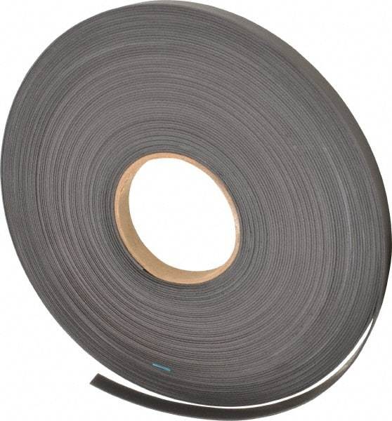 Mag-Mate - 100' Long x 1/2" Wide x 1/16" Thick Flexible Magnetic Strip - 6 Lb Max Pull Force, 3 Linear Ft/Lb Magnetic Pull Force, Plain Back - Top Tool & Supply