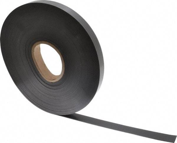 Mag-Mate - 100' Long x 1" Wide x 1/16" Thick Flexible Magnetic Strip - 12 Lb Max Pull Force, 6 Linear Ft/Lb Magnetic Pull Force, Plain Back - Top Tool & Supply