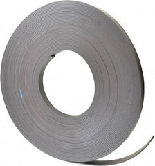 Mag-Mate - 100' Long x 3/4" Wide x 1/8" Thick Flexible Magnetic Strip - 12 Lb Max Pull Force, 14 Linear Ft/Lb Magnetic Pull Force, Plain Back - Top Tool & Supply