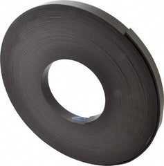 Mag-Mate - 100' Long x 1" Wide x 1/8" Thick Flexible Magnetic Strip - 16 Lb Max Pull Force, 19 Linear Ft/Lb Magnetic Pull Force, Plain Back - Top Tool & Supply