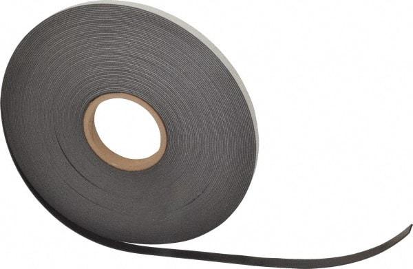 Mag-Mate - 100' Long x 1/2" Wide x 1/16" Thick Flexible Magnetic Strip - 6 Lb Max Pull Force, 3 Linear Ft/Lb Magnetic Pull Force, Adhesive Back - Top Tool & Supply