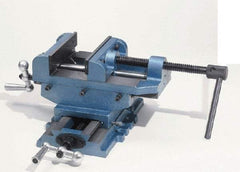 Palmgren - 6" Jaw Opening Capacity x 2" Throat Depth, Horizontal Drill Press Vise - 6" Wide Jaw, Cross Slide Base, Standard Speed, 8" OAL x 7-1/4" Overall Height - Top Tool & Supply