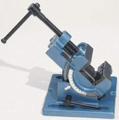 Palmgren - 4" Jaw Opening Capacity x 1-3/4" Throat Depth, Angle Drill Press Vise - 4" Wide Jaw, Stationary Base, Rapid Action, 7-3/8" OAL x 4-1/2" Overall Height - Top Tool & Supply