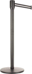 Tensator - 40" High, Tensabarrier Post - Black Steel Post, 90" Tape - Top Tool & Supply