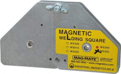 Mag-Mate - 7-5/8" Wide x 1-3/8" Deep x 3-3/4" High, Rare Earth Magnetic Welding & Fabrication Square - 120 Lb Average Pull Force - Top Tool & Supply