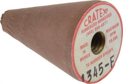 Cratex - 7/8" Max Diam x 1-1/4" Long, Taper, Rubberized Point - Fine Grade, Silicon Carbide, 1/4" Arbor Hole, Unmounted - Top Tool & Supply