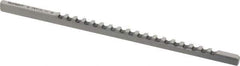 Dumont Minute Man - 3mm Keyway Width, Style A, Keyway Broach - High Speed Steel, Bright Finish, 1/8" Broach Body Width, 13/64" to 1-1/8" LOC, 5" OAL, 650 Lbs Pressure for Max LOC - Top Tool & Supply