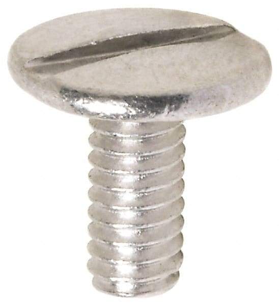 Made in USA - #8-32 Thread Screw, Truss Head, Slotted Drive, Aluminum Sex Bolt & Binding Post - Uncoated, 5/16" Length Under Head - Top Tool & Supply