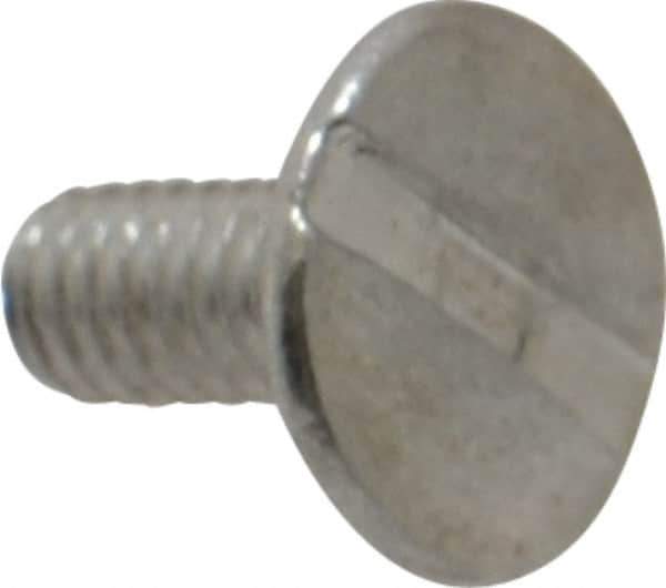 Made in USA - #8-32 Thread Screw, Truss Head, Slotted Drive, Aluminum Sex Bolt & Binding Post - Uncoated, 3/8" Length Under Head - Top Tool & Supply