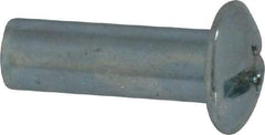 Made in USA - #10-24 Thread Barrel, Slotted/Phillips Drive, Steel Binding Post - Zinc-Plated Finish, 3/4" Long Barrel - Top Tool & Supply