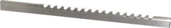 Value Collection - 1/8" Keyway Width, Style B, Keyway Broach - High Speed Steel, Bright Finish, 3/16" Broach Body Width, 19/64" to 1-11/16" LOC, 6-3/4" OAL - Top Tool & Supply