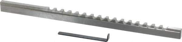 Value Collection - 5/32" Keyway Width, Style B, Keyway Broach - High Speed Steel, Bright Finish, 3/16" Broach Body Width, 19/64" to 1-11/16" LOC, 6-3/4" OAL - Top Tool & Supply