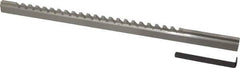 Value Collection - 3/16" Keyway Width, Style C, Keyway Broach - High Speed Steel, Bright Finish, 3/8" Broach Body Width, 25/64" to 2-1/2" LOC, 11-3/4" OAL - Top Tool & Supply