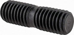 Value Collection - 1/2-13 1-1/2" OAL Equal Double Threaded Stud - Steel, Black Oxide Finish - Top Tool & Supply