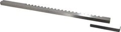 Dumont Minute Man - 3/16" Keyway Width, Style C, Keyway Broach - High Speed Steel, Bright Finish, 3/8" Broach Body Width, 25/64" to 2-1/2" LOC, 11-3/4" OAL, 1,540 Lbs Pressure for Max LOC - Top Tool & Supply