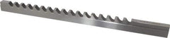 Dumont Minute Man - 7/16" Keyway Width, Style D, Keyway Broach - High Speed Steel, Bright Finish, 9/16" Broach Body Width, 1" to 6" LOC, 13-7/8" OAL, 9,400 Lbs Pressure for Max LOC - Top Tool & Supply