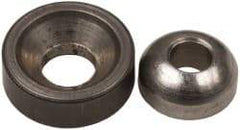 Gibraltar - 3/32" Bolt, Stainless Steel, Spherical Washer Assembly - 5/32" Inside x 3/8" Female Outside, 9/32" Male OD, 13/64" Thick, 1/32" Radius, 303 Grade - Top Tool & Supply