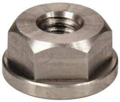 Gibraltar - 1/4-20, 5/8" Flange Diam, 5/16" High, 1/2" Across Flats, Flange Nut - Grade 303 Stainless Steel, 3/32" Flange Height - Top Tool & Supply