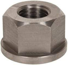 Gibraltar - 1-8, 2" Flange Diam, 1-1/4" High, 1-5/8" Across Flats, Flange Nut - Grade 303 Stainless Steel, 1/4" Flange Height - Top Tool & Supply