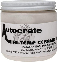 Flexbar - 1 Lb Jar White Ceramic Filler/Repair Caulk - 3000°F Max Operating Temp, 24 hr Full Cure Time - Top Tool & Supply