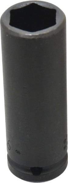 Proto - 3/4" Drive 15/16" Deep Thin Wall Impact Socket - 6 Points, 4" OAL - Top Tool & Supply