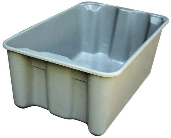 MFG Tray - 300 Lb Load Capacity Gray Fiberglass Tote Container - Stacking, Nesting, 24.3" Long x 14.8" Wide x 8" High - Top Tool & Supply