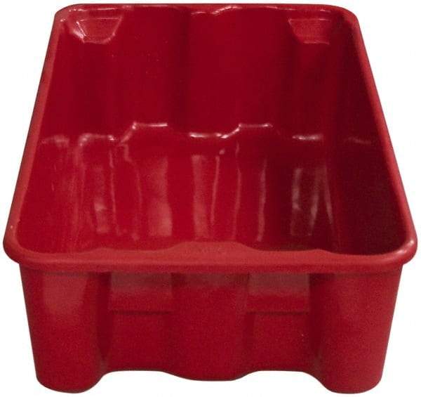 MFG Tray - 300 Lb Load Capacity Red Fiberglass Tote Container - Stacking, Nesting, 24.3" Long x 14.8" Wide x 8" High - Top Tool & Supply