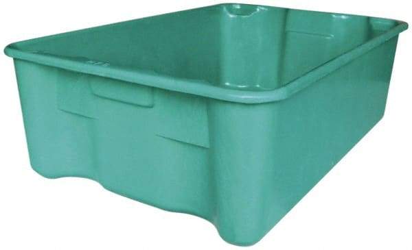 MFG Tray - 300 Lb Load Capacity Green Fiberglass Tote Container - Stacking, Nesting, 19.3" Long x 12-1/2" Wide x 6" High - Top Tool & Supply