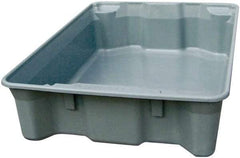 MFG Tray - 500 Lb Load Capacity Gray Fiberglass Tote Container - Stacking, Nesting, 25.3" Long x 18" Wide x 10" High - Top Tool & Supply