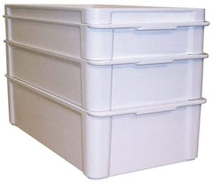 MFG Tray - 150 Lb Load Capacity White Fiberglass Tote Container - Stacking, 22" Long x 12" Wide x 1.3" High - Top Tool & Supply