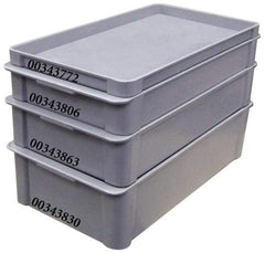 MFG Tray - 225 Lb Load Capacity Gray Fiberglass Tote Container - Stacking, 23.4" Long x 12" Wide x 4.4" High - Top Tool & Supply