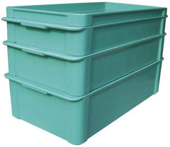 MFG Tray - 300 Lb Load Capacity Green Fiberglass Tote Container - Stacking, 23.4" Long x 12" Wide x 6" High - Top Tool & Supply