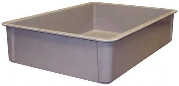 MFG Tray - 400 Lb Load Capacity Gray Fiberglass Tote Container - Stacking, 25.8" Long x 17.8" Wide x 6" High - Top Tool & Supply