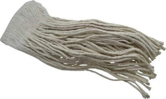 PRO-SOURCE - 5" White Head Band, Medium Cotton Cut End Mop Head - 8 Ply, Clamp Jaw Connection, Use for Stripping/Finishing - Top Tool & Supply