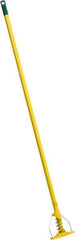 PRO-SOURCE - 48" Wood Spring Clamp Jaw Mop Handle - 1 to 1-1/4" Wet Mop Head Band, Metal Connector, Use with Wet Mops - Top Tool & Supply