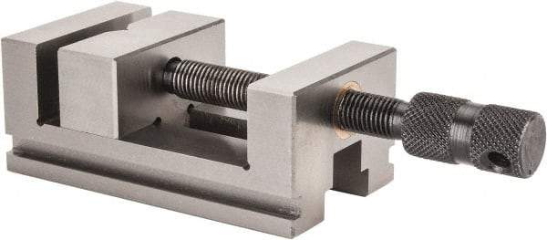 Value Collection - 2-3/8" Jaw Width, 2-3/16" Jaw Opening Capacity, 1" Jaw Height, Toolmaker's Vise - Flat Jaw, 4-3/8" OAL - Top Tool & Supply