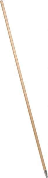 PRO-SOURCE - 60 x 15/16" Wood Handle for Push Brooms - Threaded Connection, Tan - Top Tool & Supply