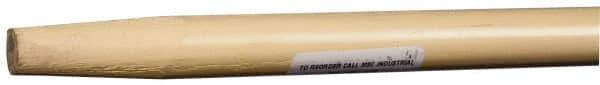 PRO-SOURCE - 48 x 7/8" Wood Handle for Push Brooms - Tapered Connection, Tan - Top Tool & Supply