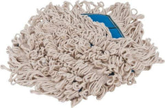 PRO-SOURCE - 18" Long x 5" Wide Yarn Blend Dust Mop Head - Snap-On, Blue, Looped Head, Launderable - Top Tool & Supply