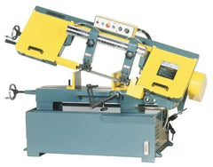 Enco - 10 x 17" Max Capacity, Manual Step Pulley Horizontal Bandsaw - 220/440 Volts, 2 hp, 3 Phase - Top Tool & Supply