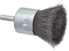 Anderson - 1" Brush Diam, Crimped, End Brush - 1/4" Diam Shank, 22,000 Max RPM - Top Tool & Supply