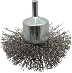 Anderson - 3" Brush Diam, Crimped, Flared End Brush - 1/4" Diam Shank, 16,000 Max RPM - Top Tool & Supply