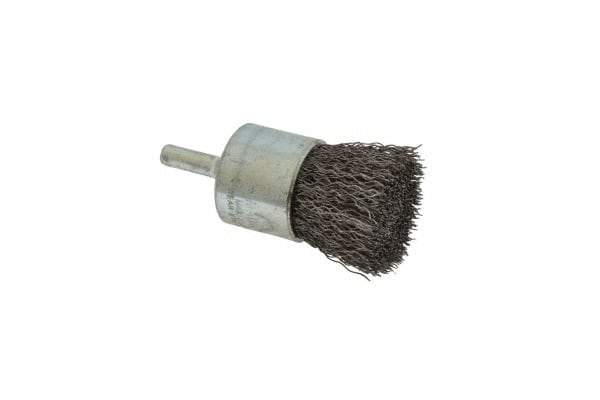 Anderson - 1" Brush Diam, Crimped, End Brush - 1/4" Diam Shank, 22,000 Max RPM - Top Tool & Supply