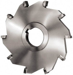 Made in USA - 4" Diam x 3/8" Width of Cut, 8 Teeth, Carbide Tipped Side Milling Cutter - Straight Teeth, Uncoated - Top Tool & Supply