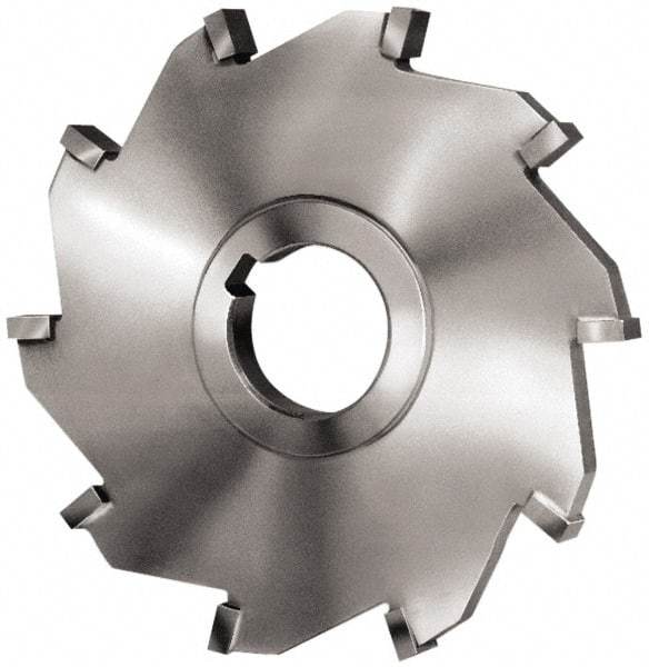 Made in USA - 4" Diam x 1/4" Width of Cut, 4 Teeth, Carbide Tipped Side Milling Cutter - Straight Teeth, Uncoated - Top Tool & Supply