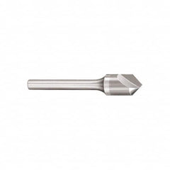 SGS - 3/4" Head Diam, 1/2" Shank Diam, 1 Flute 60° Solid Carbide Countersink - Top Tool & Supply