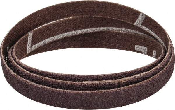 Norton - 1/4" Wide x 18" OAL, 60 Grit, Aluminum Oxide Abrasive Belt - Aluminum Oxide, Medium, Coated, Series R283 - Top Tool & Supply