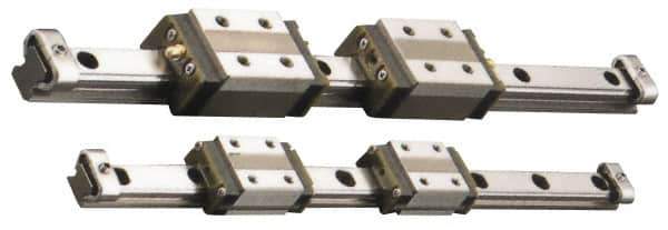 THK - 31mm Block L x 20mm W x 10.8mm H, 12mm Transverse Hole Spcg, 13mm Lateral Hole Spcg, 4-Way Compact HSR Assembly - M2.6x2.5 Block Hole, 470mm Rail L x 10mm W x 7mm H, 13mm Assembly H, 5mm Overhang - Top Tool & Supply